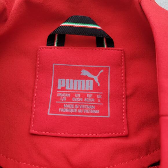 Puma Farrari T7 Jacket Rosso Corsa Men's Size Large Red Track Full Zip - Picture 7 of 14